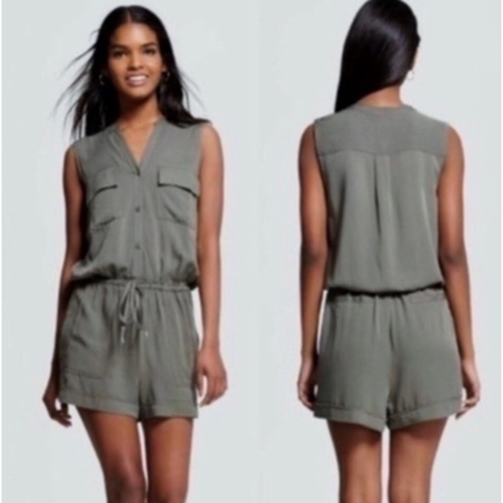 Mossimo Supply Company Army Green Sleeveless Romper size small